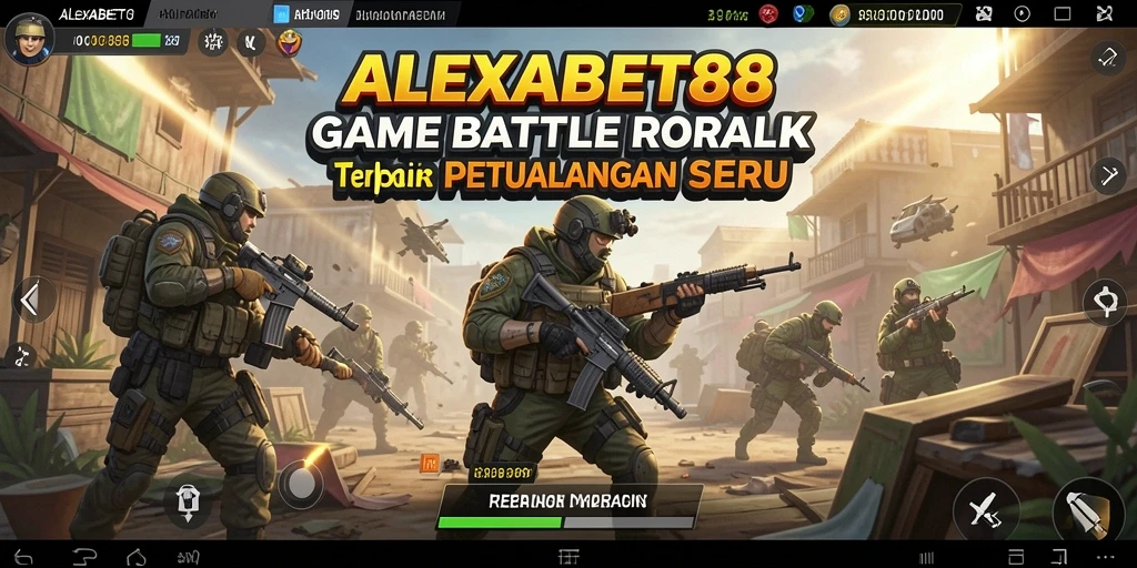 Gameplay seru di ALEXABET88 menampilkan pertarungan Battle Royale yang mendebarkan.