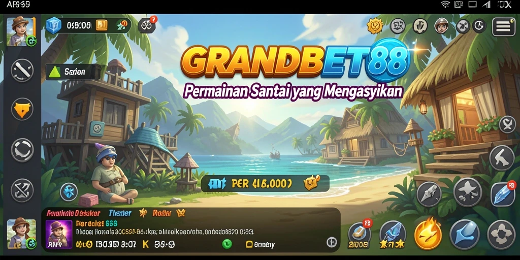 Tampilan gameplay menyenangkan di GRANDBET88, penuh warna dan interaksi.