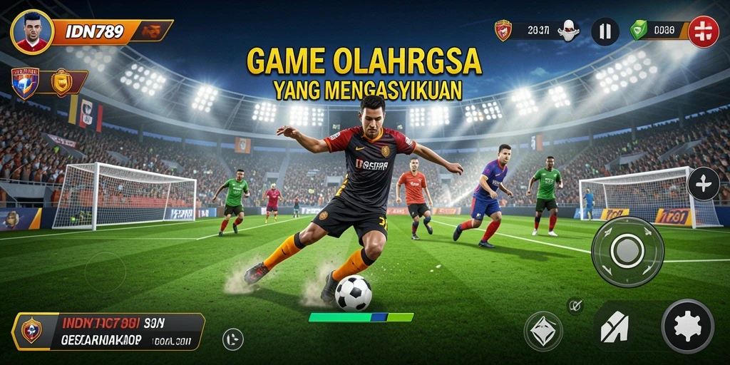 Screenshot menampilkan pertandingan seru dalam game olahraga IDN789.