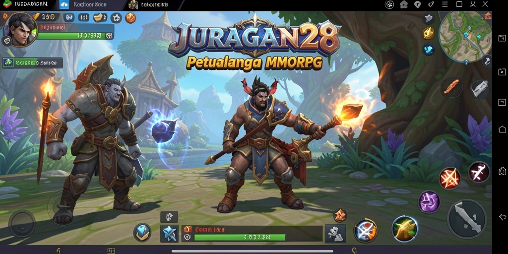 Tampilan menarik dari gameplay JURAGAN28 yang penuh aksi MMORPG.