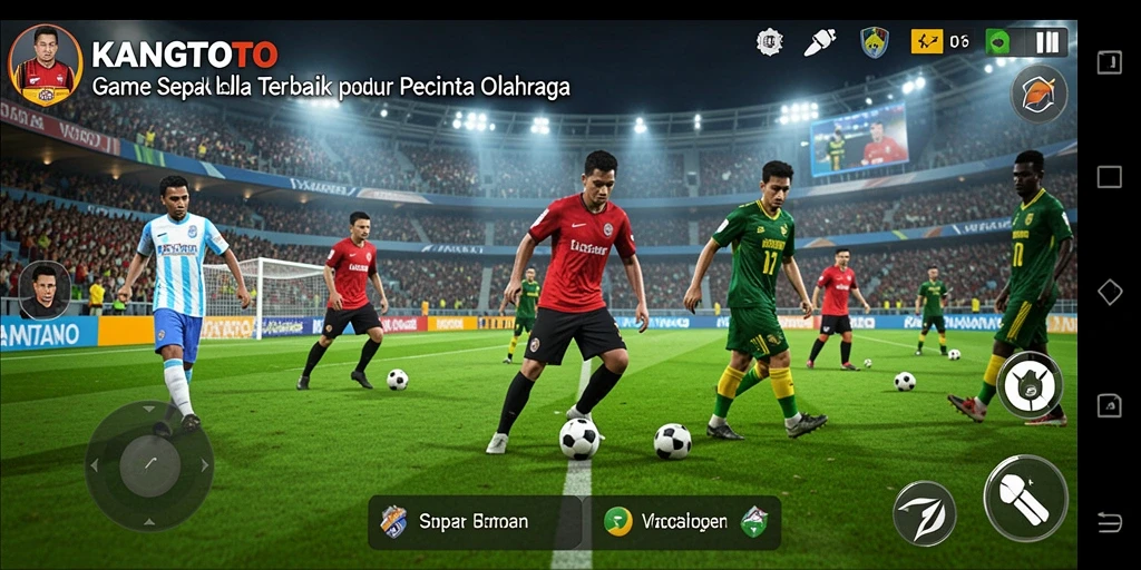 Gameplay KANGTOTO yang menegangkan di lapangan sepak bola.