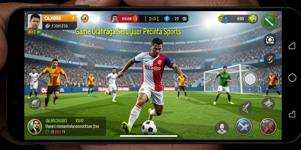 Tampilan menarik dari gameplay olahraga yang mendebarkan.
