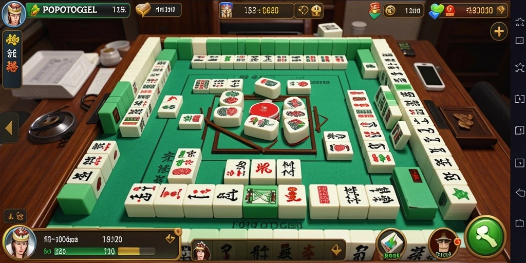 Tampilan screenshot utama POPOTOGEL menampilkan gameplay Mahjong yang menantang.