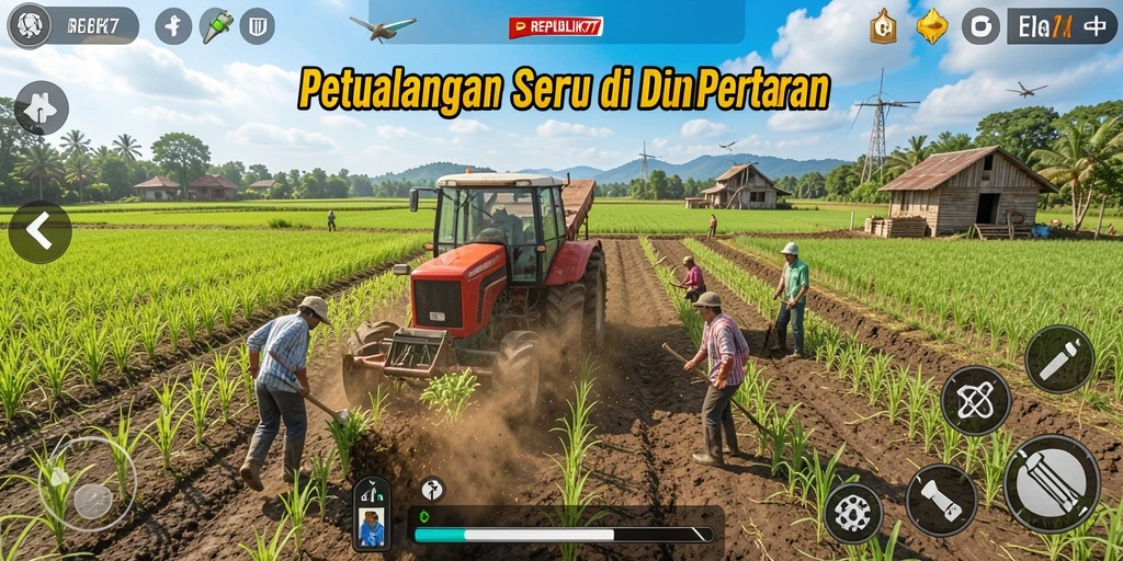 Tampilan gameplay seru di dunia pertanian REPUBLIK77.