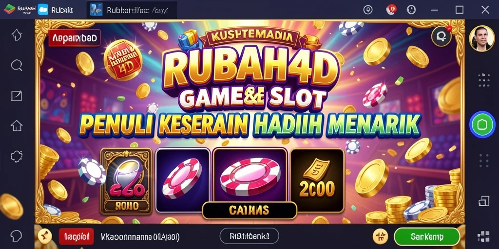 Screenshot gameplay RUBAH4D menampilkan mesin slot yang penuh warna dan efek menarik.