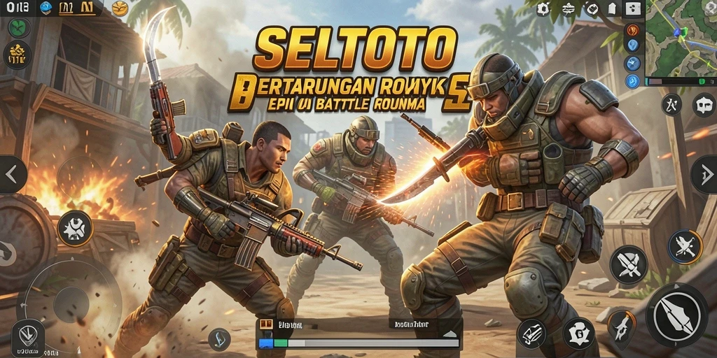 Gameplay seru dan strategis dalam seltoto Battle Royale.